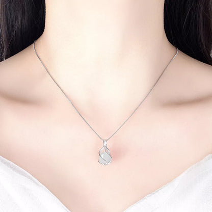 Moonstone Swirl Pendant Necklace and Earrings Set