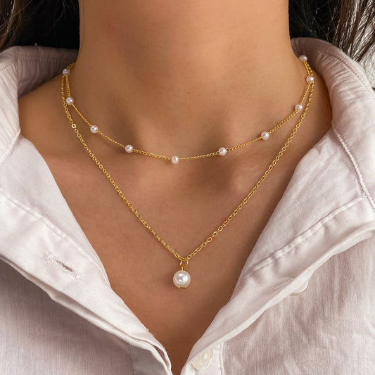 Women's Pearl Double-layer Necklace