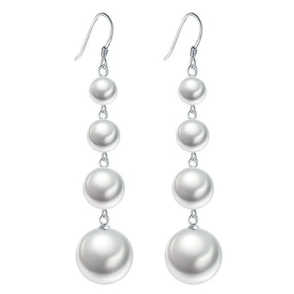 Pearl Drop Dangle Hook Earrings | 4 Freshwater Pearl Drop Earring 925 Sterling Silver