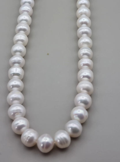 Pearl Bead Necklace | 8mm Round Pearl String Beads Choker for Women