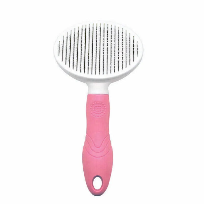 Pet Dog Self Cleaning Slicker Brush | Cat Hair Grooming Comb Cleaner