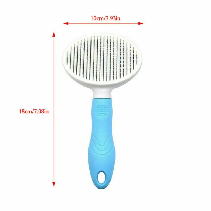 Pet Dog Self Cleaning Slicker Brush | Cat Hair Grooming Comb Cleaner