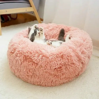 Pet Donut Beds for Cat and Small Dog | Fluffy Dog Bed Cuddle with Anti-Slip & Water-Resistant Bottom