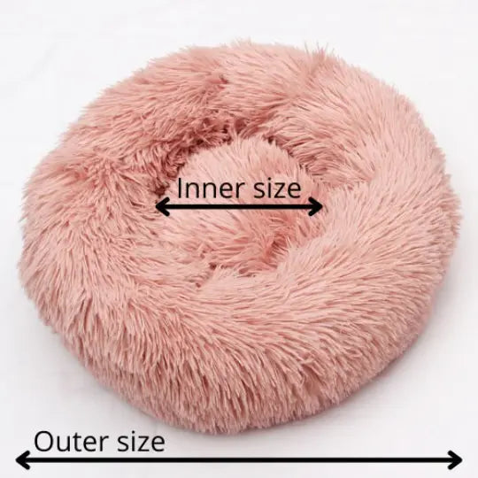 Pet Donut Beds for Cat and Small Dog | Fluffy Dog Bed Cuddle with Anti-Slip & Water-Resistant Bottom