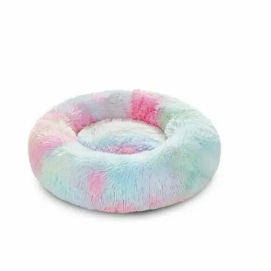 Pet Donut Beds for Cat and Small Dog | Fluffy Dog Bed Cuddle with Anti-Slip & Water-Resistant Bottom