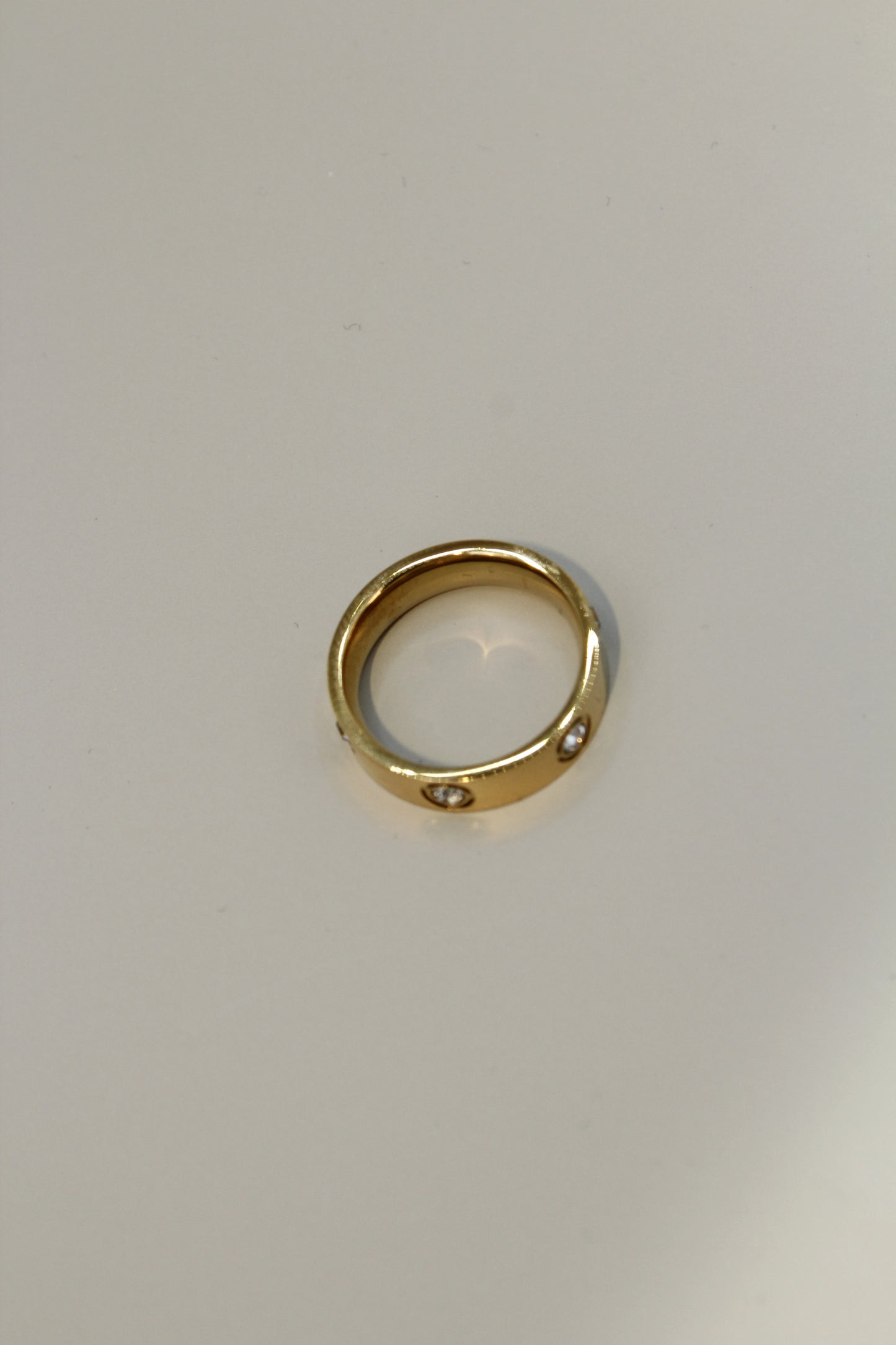 Gold Cubic Zirconia Elegant Design Ring