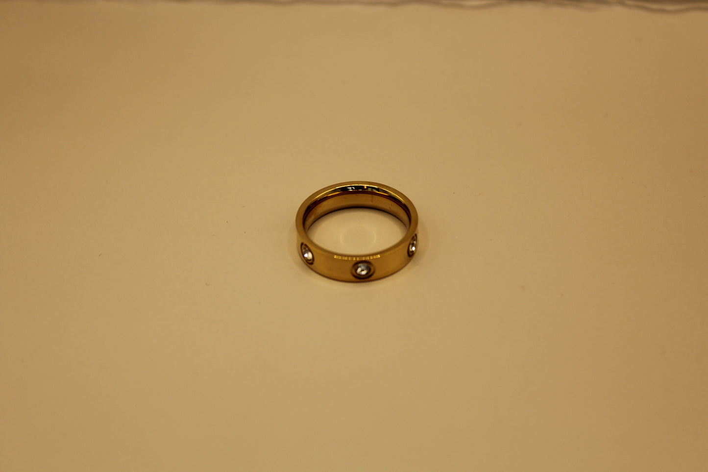Gold Cubic Zirconia Elegant Design Ring