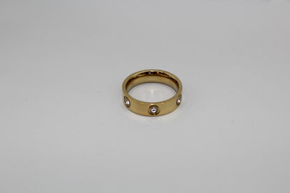 Gold Cubic Zirconia Elegant Design Ring