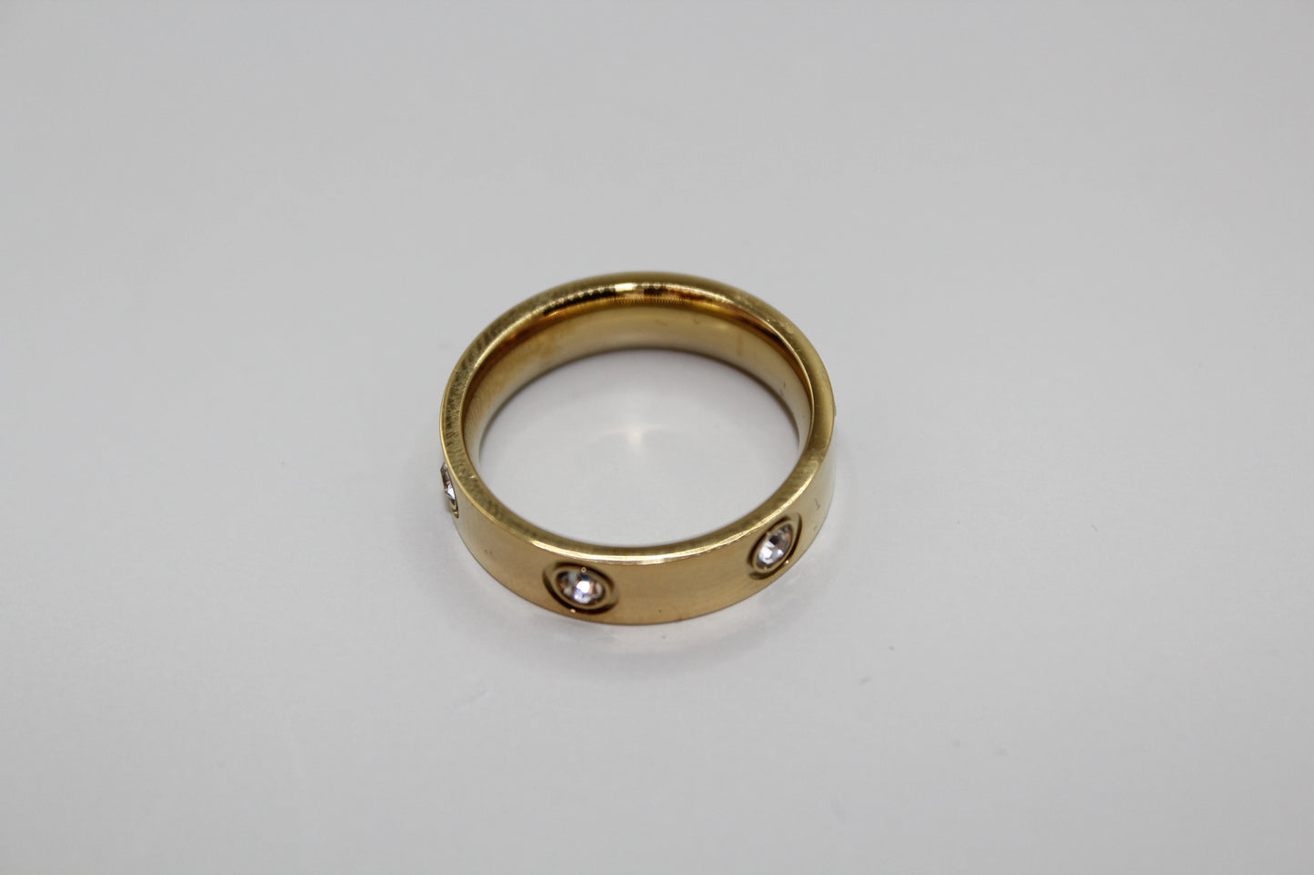 Gold Cubic Zirconia Elegant Design Ring