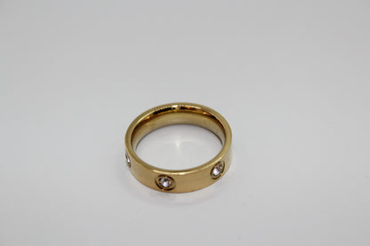 Gold Cubic Zirconia Elegant Design Ring
