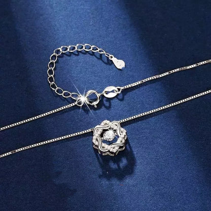 Swirl Clover Pendant 925 Sterling Silver Necklace