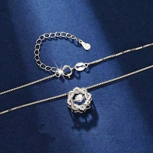 Swirl Clover Pendant 925 Sterling Silver Necklace