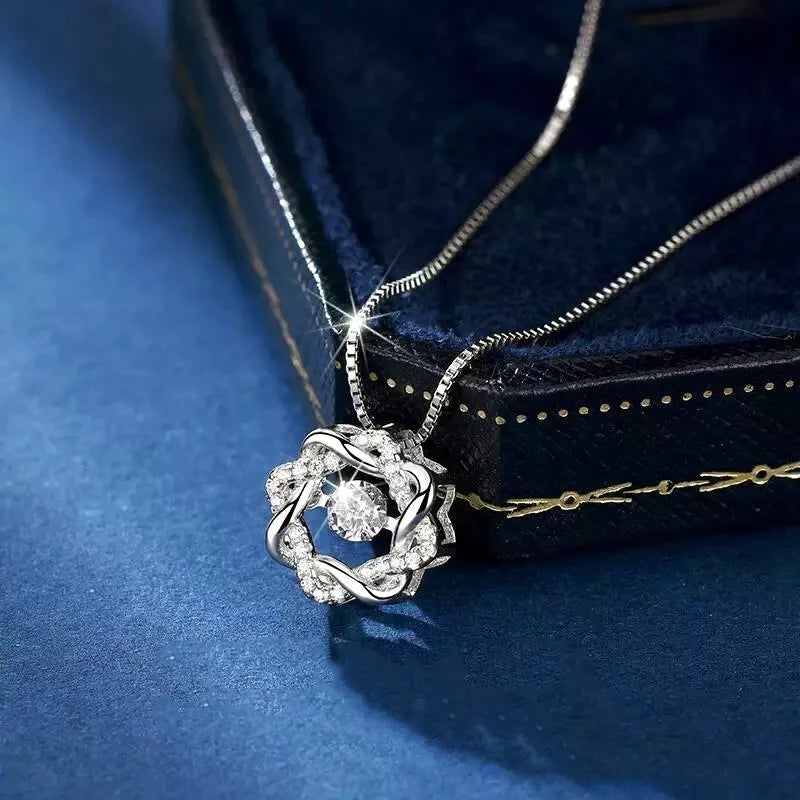 Swirl Clover Pendant 925 Sterling Silver Necklace
