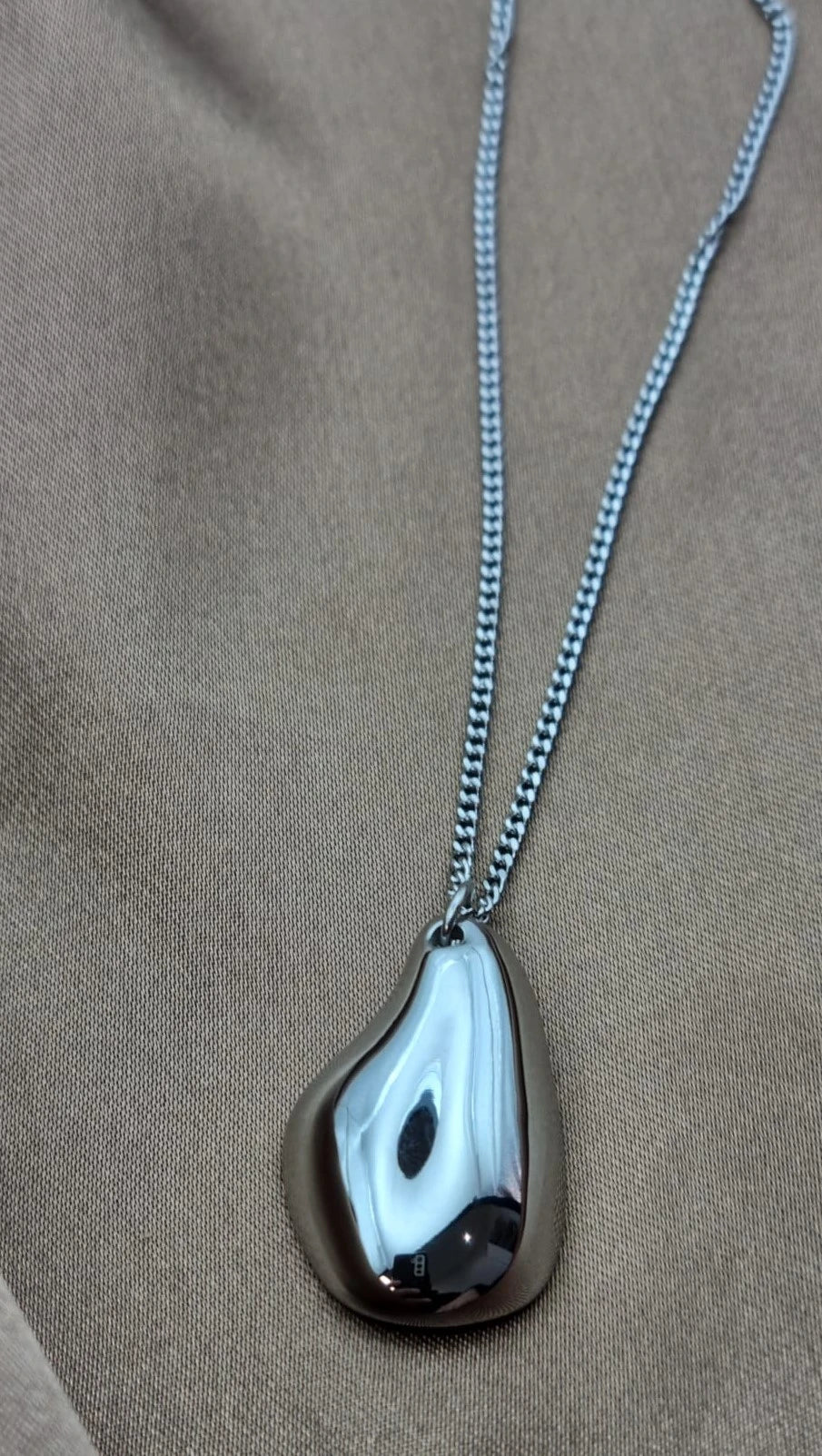 Waterdrop Silver Earring Necklace Set for Women | Teardrop Earring Necklace Set