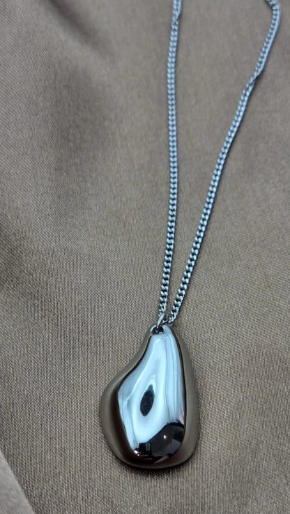 Waterdrop Silver Earring Necklace Set for Women | Teardrop Earring Necklace Set
