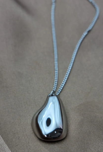 Waterdrop Silver Earring Necklace Set for Women | Teardrop Earring Necklace Set