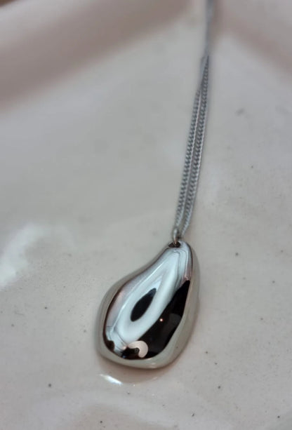 Waterdrop Silver Earring Necklace Set for Women | Teardrop Earring Necklace Set
