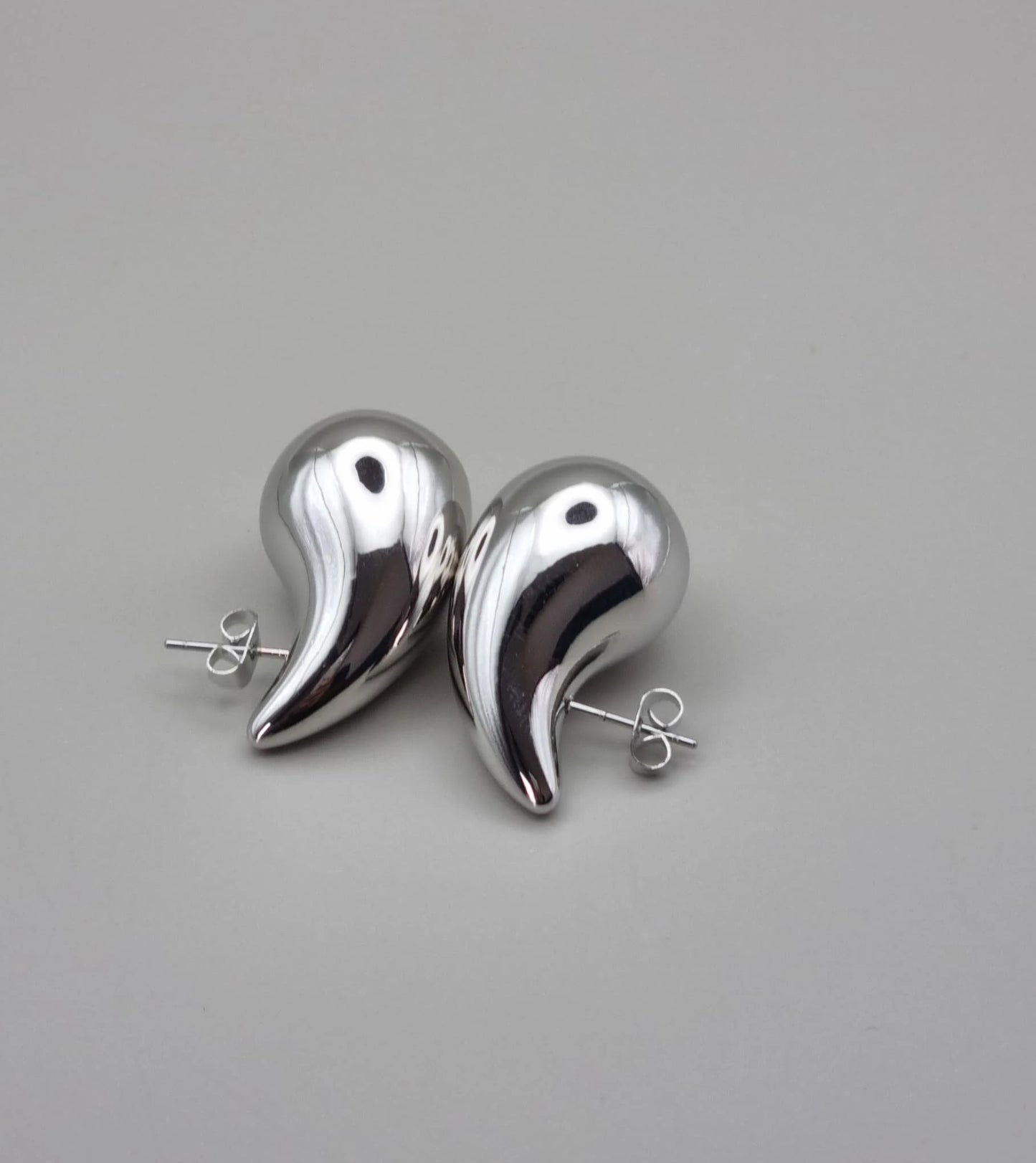 Waterdrop Silver Earring Necklace Set for Women | Teardrop Earring Necklace Set