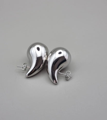 Waterdrop Silver Earring Necklace Set for Women | Teardrop Earring Necklace Set