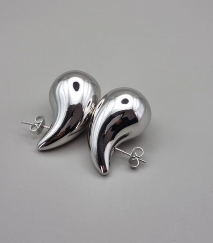 Waterdrop Silver Earring Necklace Set for Women | Teardrop Earring Necklace Set