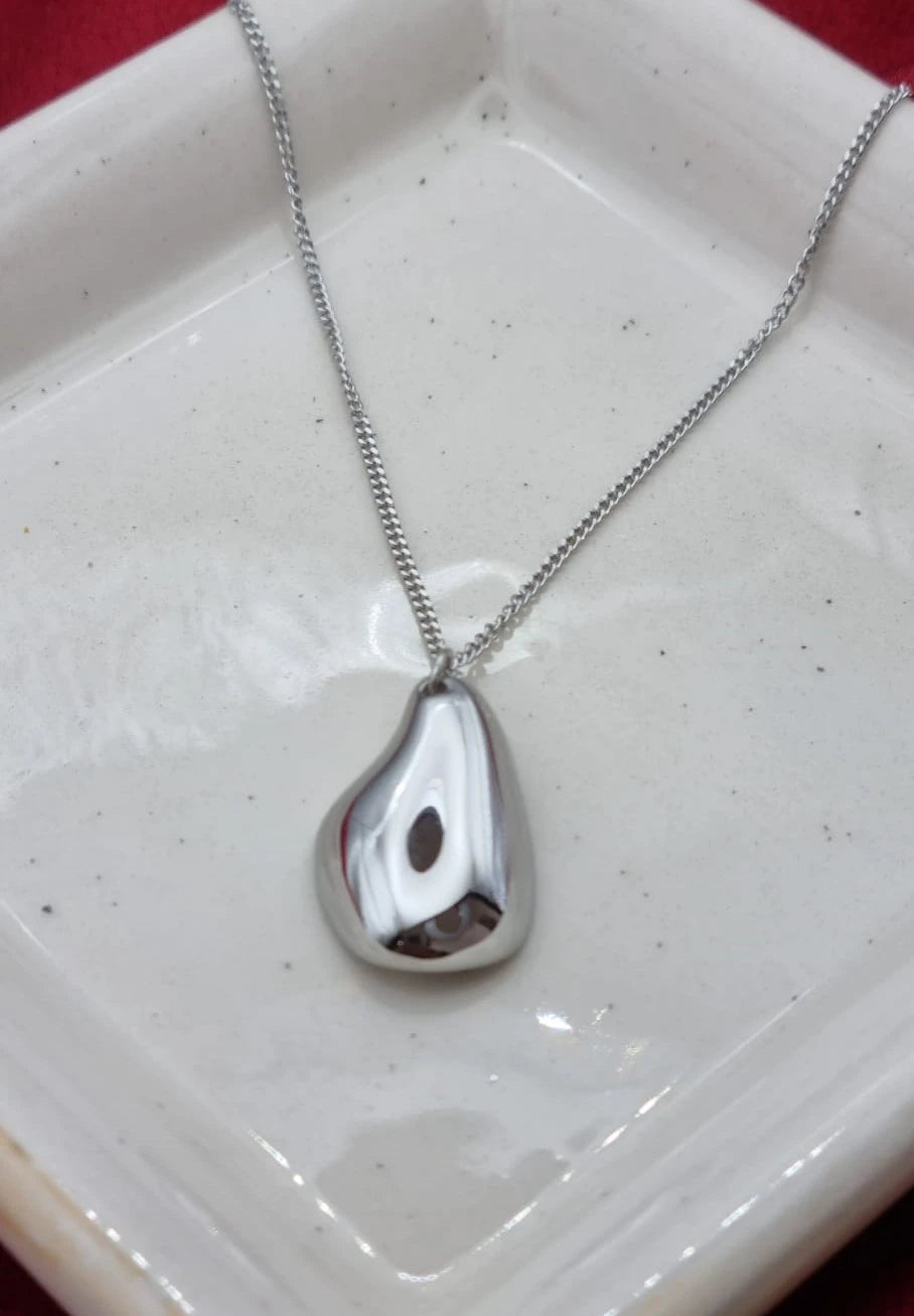 Waterdrop Silver Earring Necklace Set for Women | Teardrop Earring Necklace Set