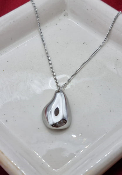 Waterdrop Silver Earring Necklace Set for Women | Teardrop Earring Necklace Set