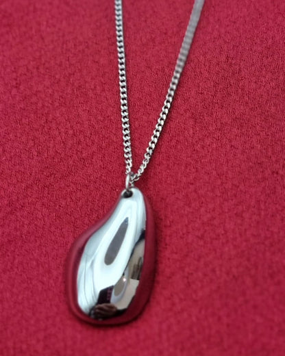 Waterdrop Silver Earring Necklace Set for Women | Teardrop Earring Necklace Set