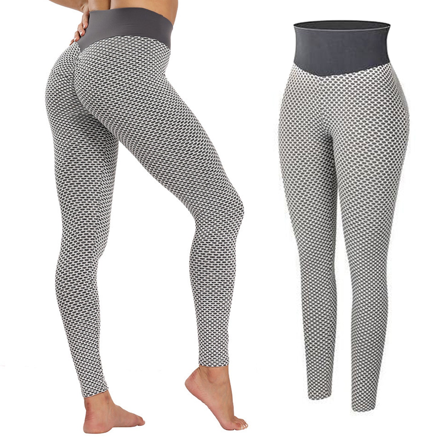 TikTok High Waist Grey Workout Women Leggings