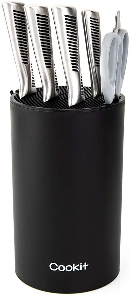Universal Knife Block Holder without Knives for Kitchen with Scissors Slot