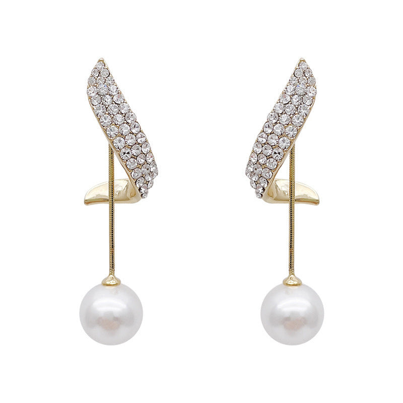925 Silver beautiful pearl wing stud earring set