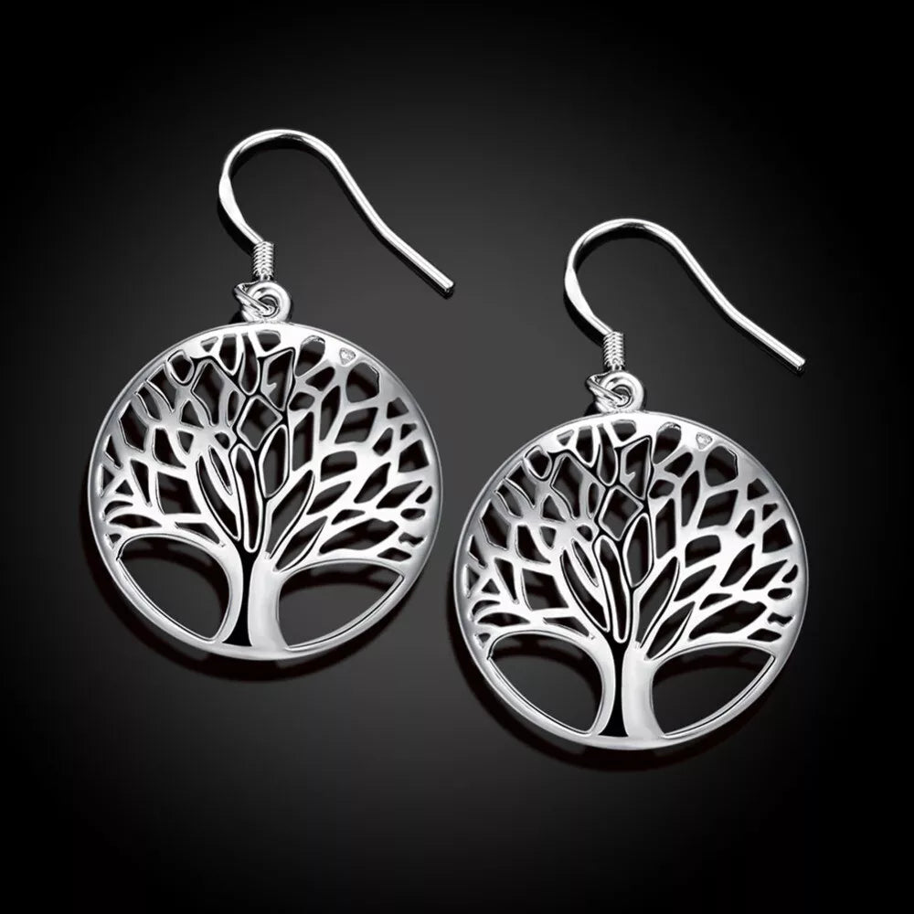Tree of Life Dangle Drop Earrings UK